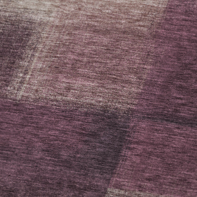 Jeté carré Addison Sherpa ASB742, Prune