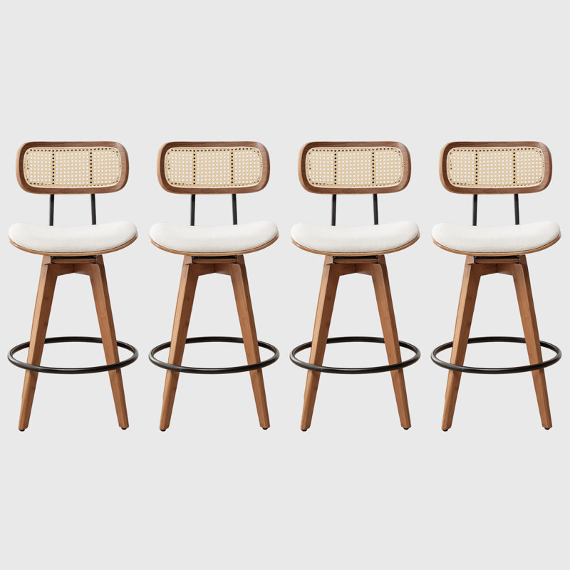Sirine 66.8cm Swivel Bar Stool, Beige