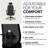 HON Altern Mesh Mid Back Task Chair, Black Frame, Black-118913961-118913959
