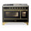 Cuisinière ILVE Majestic III Série 48 po à double combustible avec 5 brûleurs scellés, plaque de cuisson, table française (gaz naturel, porte vitrée)