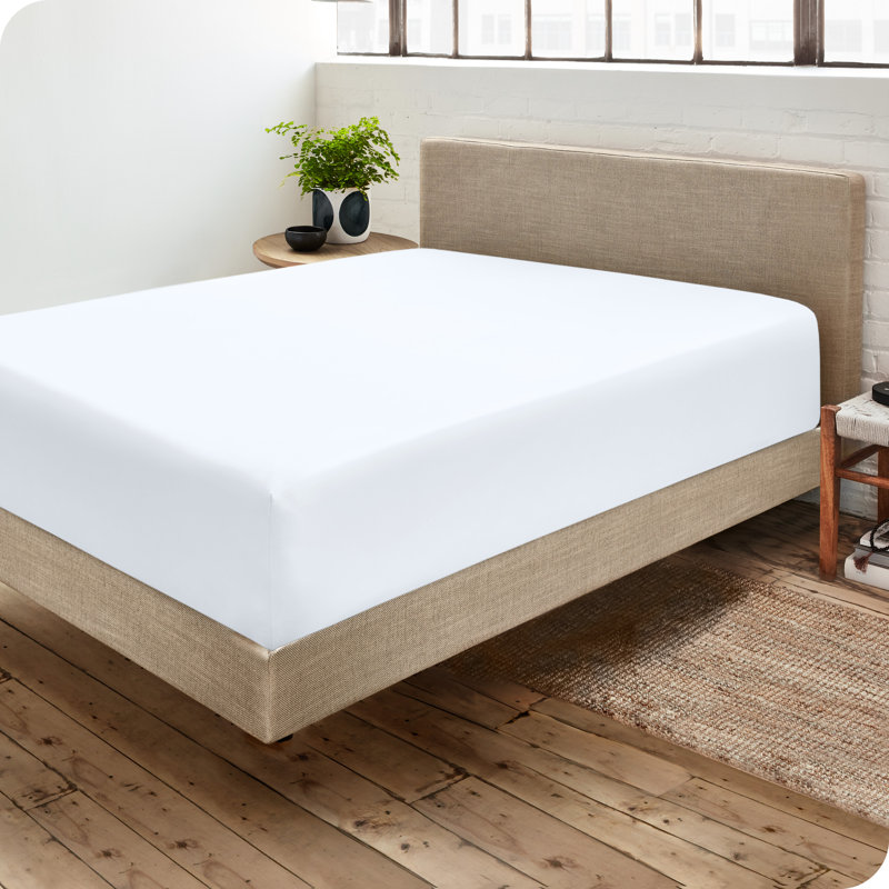 Drap-housse en microfibre, Blanc, Drap-housse de taille double