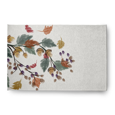 Chenille Floral Indoor / Outdoor Rug