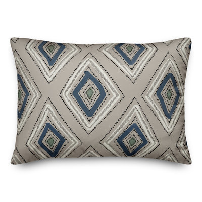 Diamond Pattern Indoor/Outdoor Throw Pillow