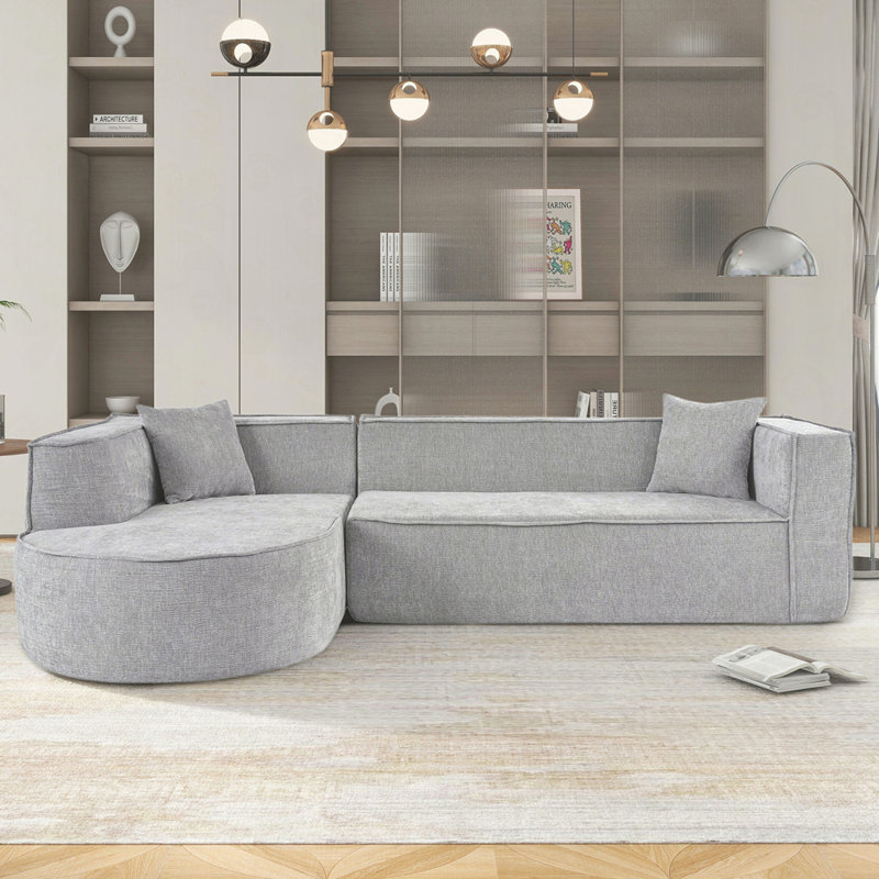 Canapé modulaire Modern, Chenille grise