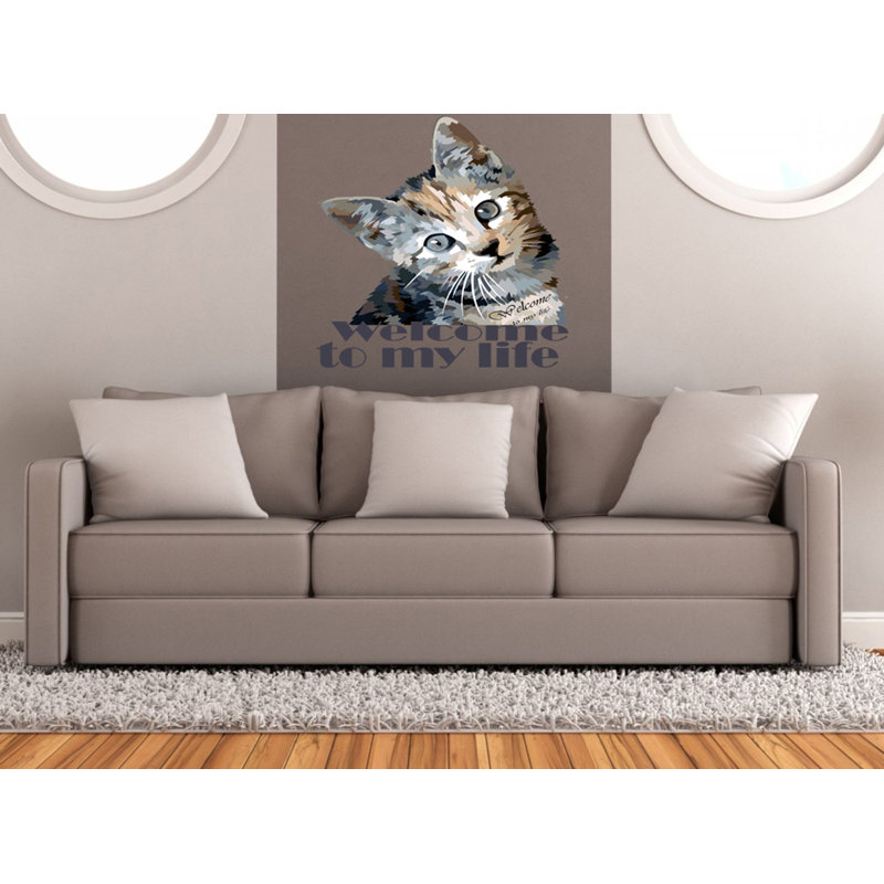 Adhésif décoratif polygonale pour chat, H 33 po x l 39 po x P 1,7 po