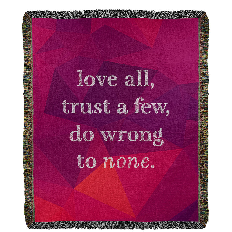 Hand Woven Throw Blanket, 80" L x 60" W, Rubellite