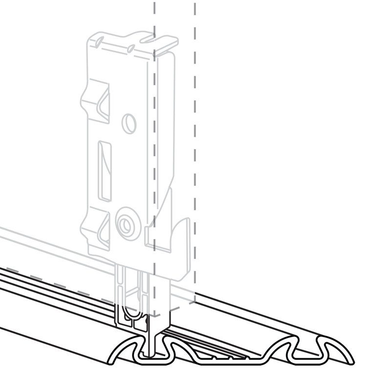 Prime-Line gauche et droite, guide inférieur de porte de placard, acier estampé (1 paire)