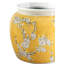  Vase oriental en céramique, motif floral prune jaune avec motif de branche blanche, vase en porcelaine d'inspiration chinoise pour table, manteau de cheminée ou entrée, 6 po de diamètre et 6 po de hauteur