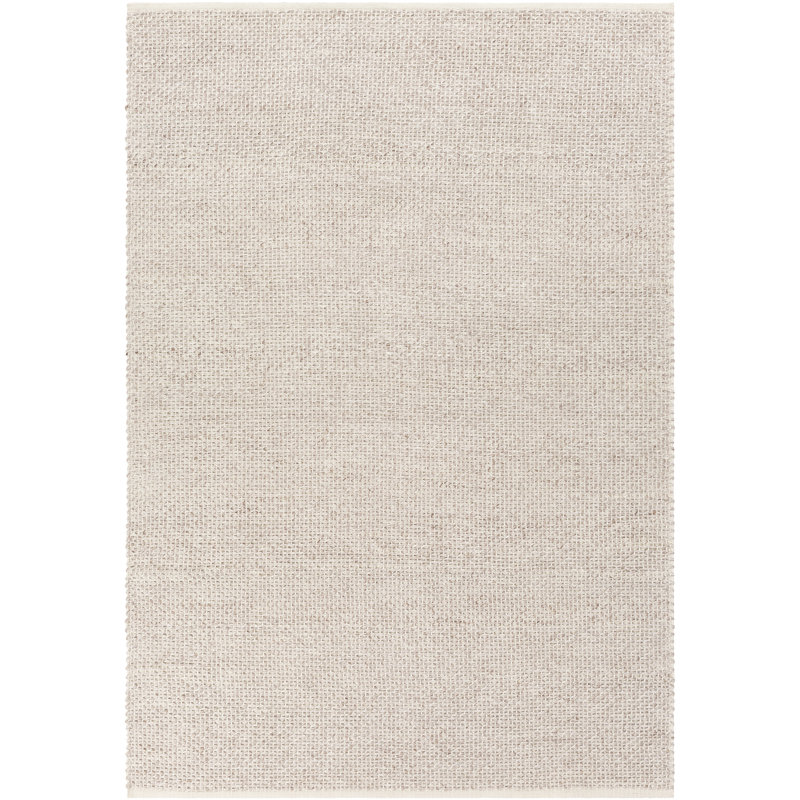 Tapis taupe tissé à plat à la main Dieterich, Rectangle 2 pi x 3 pi