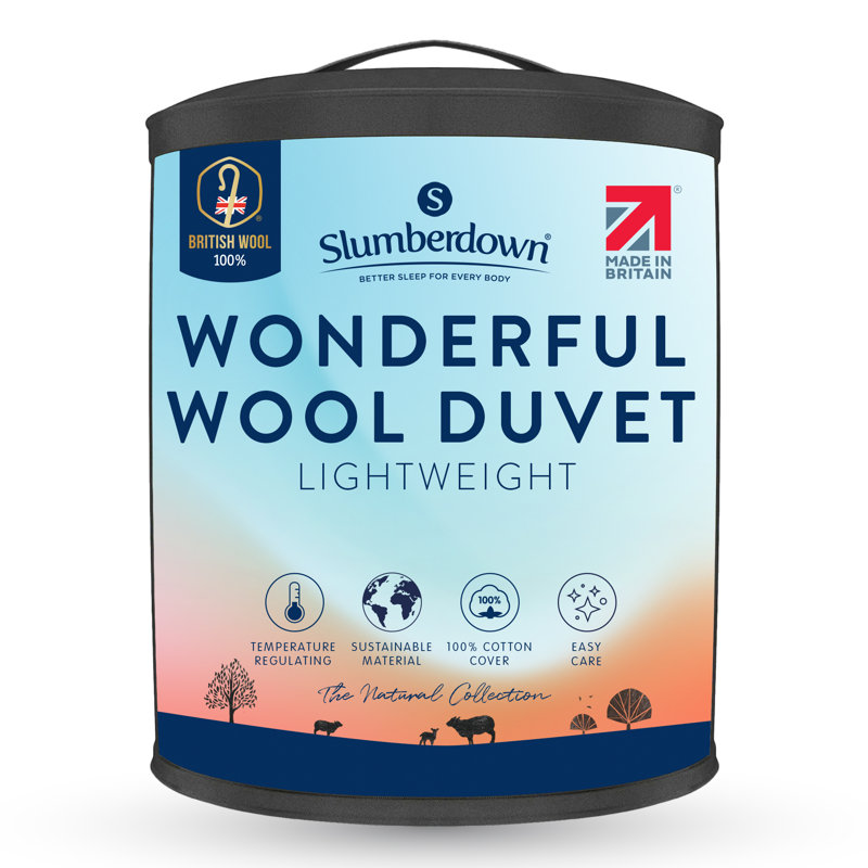 Slumberdown Wonderful Wool Lightweight Summer Duvet, Single