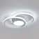 Double 2-Light LED Flush Mount Ceiling Light