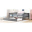 Lit de jour double avec couchette et barrière de sécurité grise - Créez un espace de repos confortable et confortable-461886441-461886445