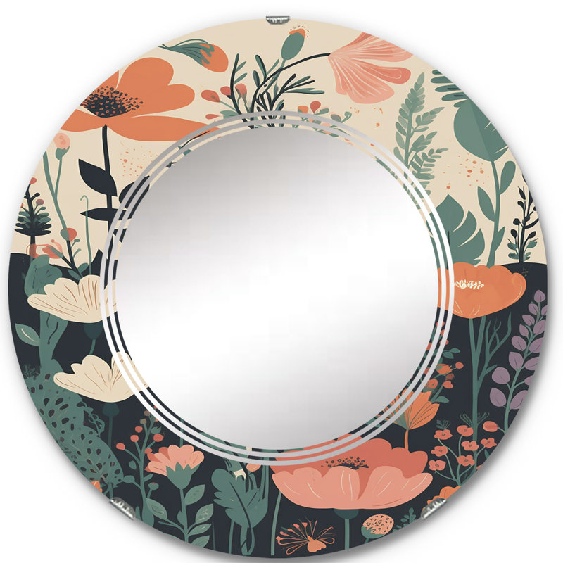 Margiela - Miroir mural moderne rond, 24 po x 24 po
