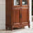 Vintage Carved Solid Wood Bookcase