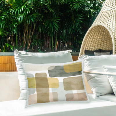 Coussin d'extérieur Earthy Abstract Shapes