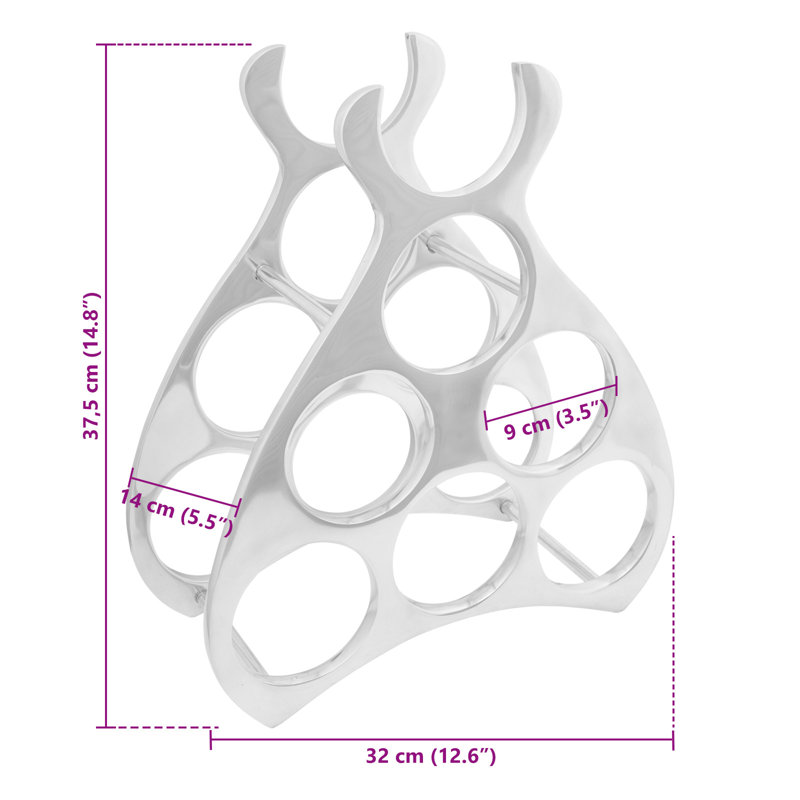 Tabletop Wine Bottle Rack Silver