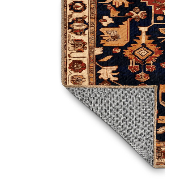 Tapis brun lavable à la machine, Carré 3 pi