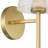 Bekki 1-Light Cloud Glass Wallchiere Steel Dimmable Gold Wall Sconce