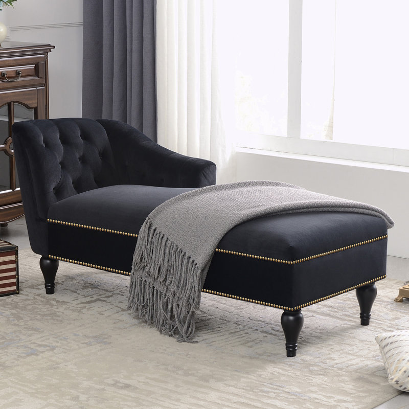 Judiah Velvet Upholstered Bench, Black