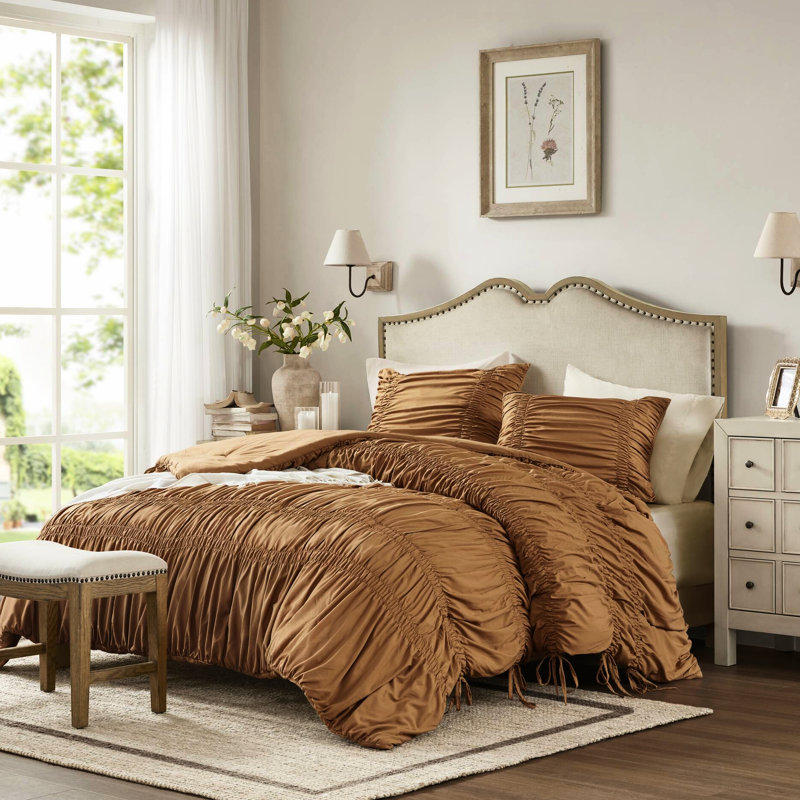 2 pièces d'édredon simple / simple TG, style champêtre français, literie romantique, microfibre brossée, toute chaleur, standard 100, lavable à la machine, et taies décoratives, toutes douillettes,