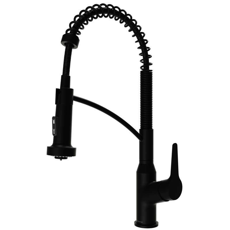 Karran Scottsdale Single-Handle Pull-Down Sprayer Kitchen Faucet, Matte Black