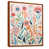 Toile avec cadre flottant brun