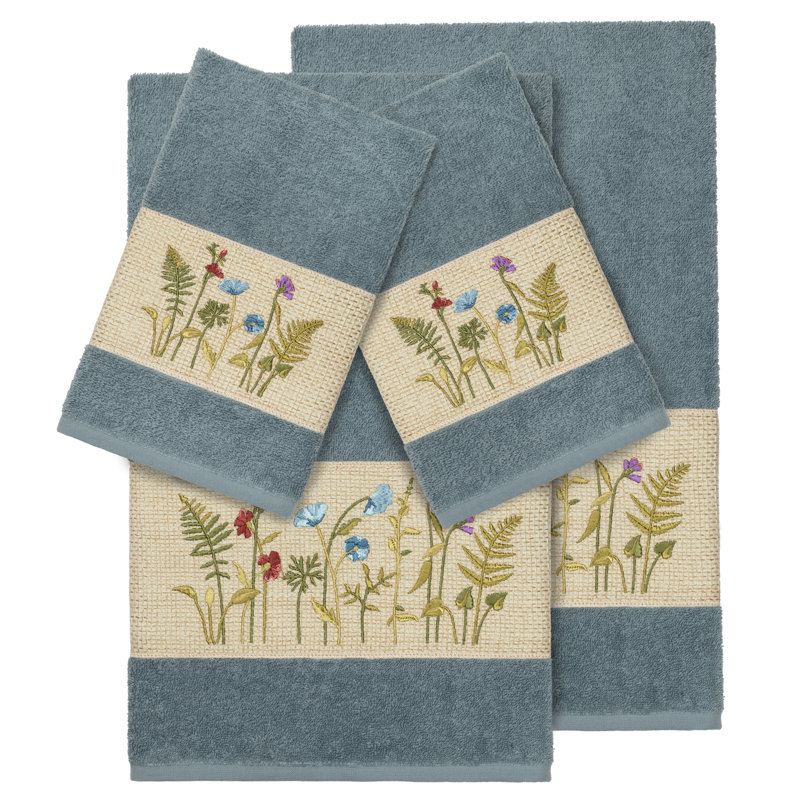 Serenity 4 Piece Towel Set, Teal