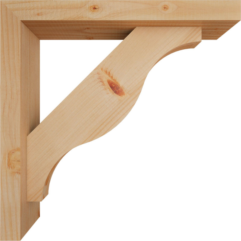 Support Funston Block avec support décalé, 18 po x 18 po, Sapin Douglas de l 3 1/2 (lisse)