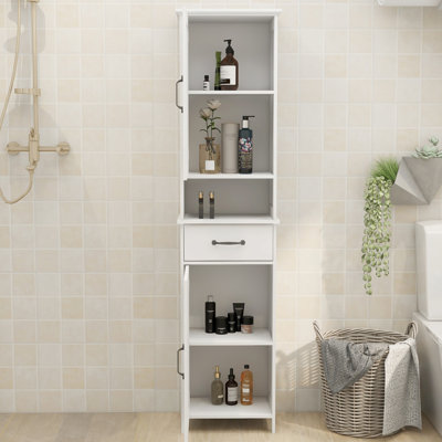 Armoire sur pied Slim White