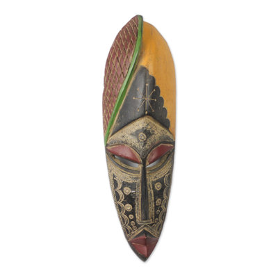 Masque en bois et aluminium thandeka africain
