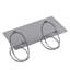 Table basse rectangulaire moderne en verre avec cadres en forme d'anneau-1053511772