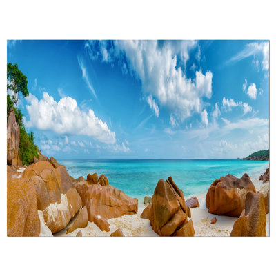 Rocky Seychelles Island Panorama - reproduction de photo sur toile tendue