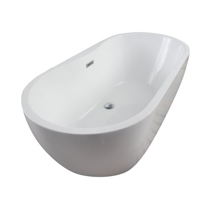 55.5'' x 29'' Soaking Acrylic Bathtub