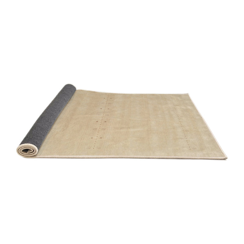 Surface beige contemporaine tapis, Rond 7 pi x 7 pi