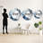 Blue and Grey Ethereal Elixir II - Abstract Decorative Mirror, Modern Round Wall Mirror, Printed Metal Art-99621008