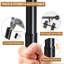 Tringle à rideaux double 1 pouce pour fenêtres 72 à 144 pouces (6-12 pieds) Rod Tringle à rideaux double robuste, tringle à draperie télescopique, noir-958349782