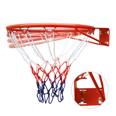 DOUBLE FISH 18-inch Mini Basketball Hoop with Shatter-Resistant Acrylic Backboard, Indoor Wall-Mounted Basketball Goal for Home Office Dorm - Orange/Black