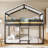 Twin Over Twin Wood Bunk Bed With Tent-32255335
