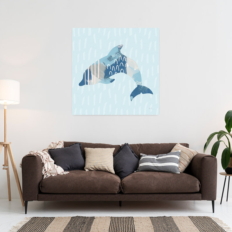 Coastal Cool III Dolphin Coastal Art, H 36 po x l 36 po
