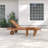 Brighton Outdoor Teak Wood Chaise Lounge Set with Table