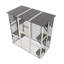 Enceinte pour chat en bois gris avec toit, 6 plateformes, 2 zones de couchage, idéale pour les chatons en plein air