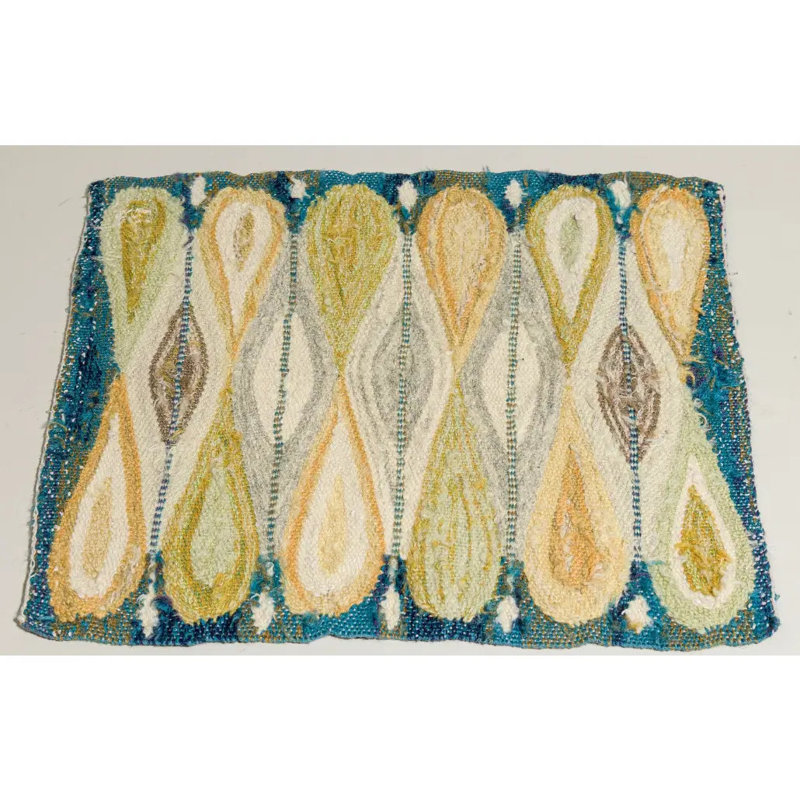Vintage Gift-Sized Swedish Square Rug With Beige Geometric Design - Rug & Kilim
