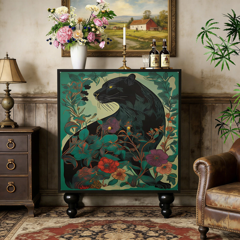 Armoire de vestibule en bois massif Simran