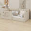 Upholstered Daybed Bed, High Side Panels Design with Side Entrance & Built-in Storage Pockets-1601653640-1601653638