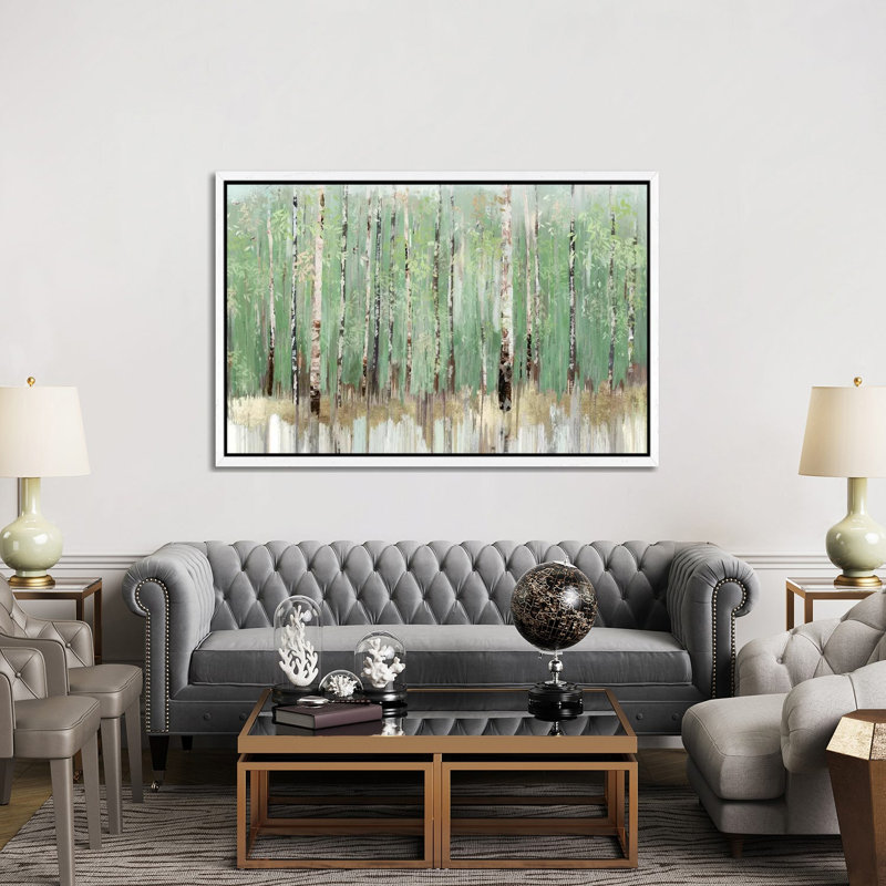 Tree Essence I by Allison Pearce - Painting on Canvas, White Framed Canvas, 152.5 cm H x 101.5 cm W
