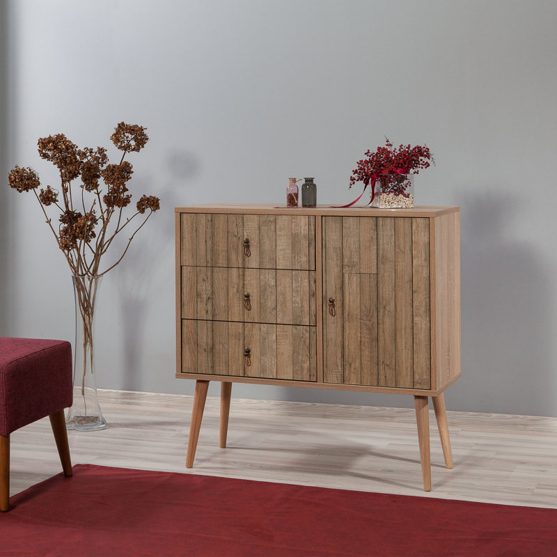 Commode combinée 3 tiroirs Borrego