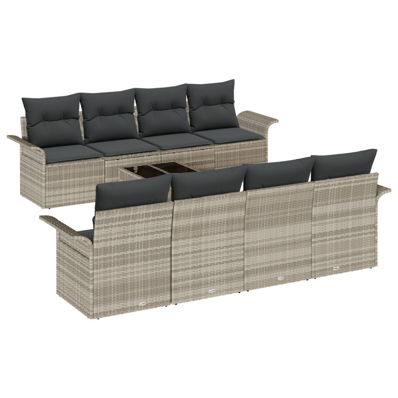 251cm Wide Patio Sofa with Cushions