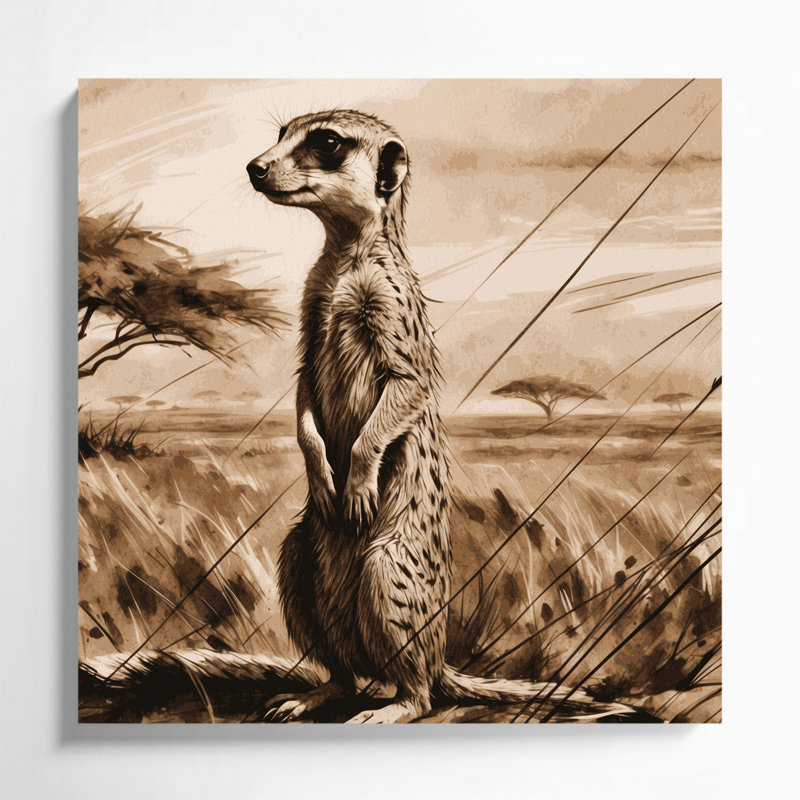 Art sur toile beige, 12" H x 12" W