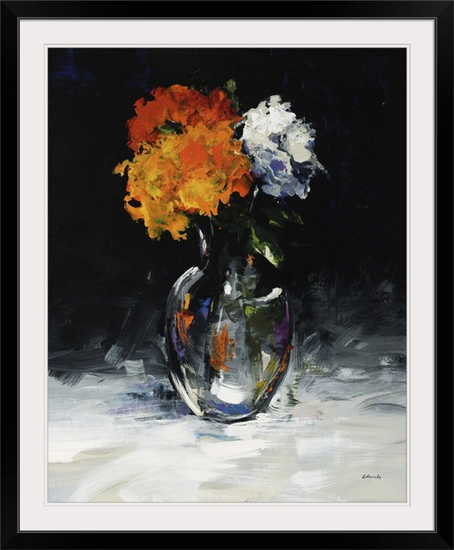 'arrangé' Par Sydney Edmunds Peinture Impression, 23" H x 20" lx 1" p, Noir encadré