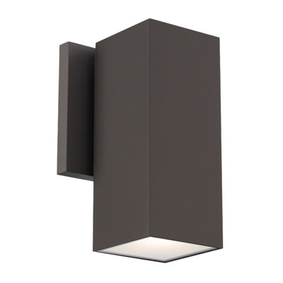 Cubix 8" Dimmable LED Single Up or Down Indoor / Outdoor Wall Light With Color Temperature Switch (2700K/3000K/3500K/4000K/5000K)